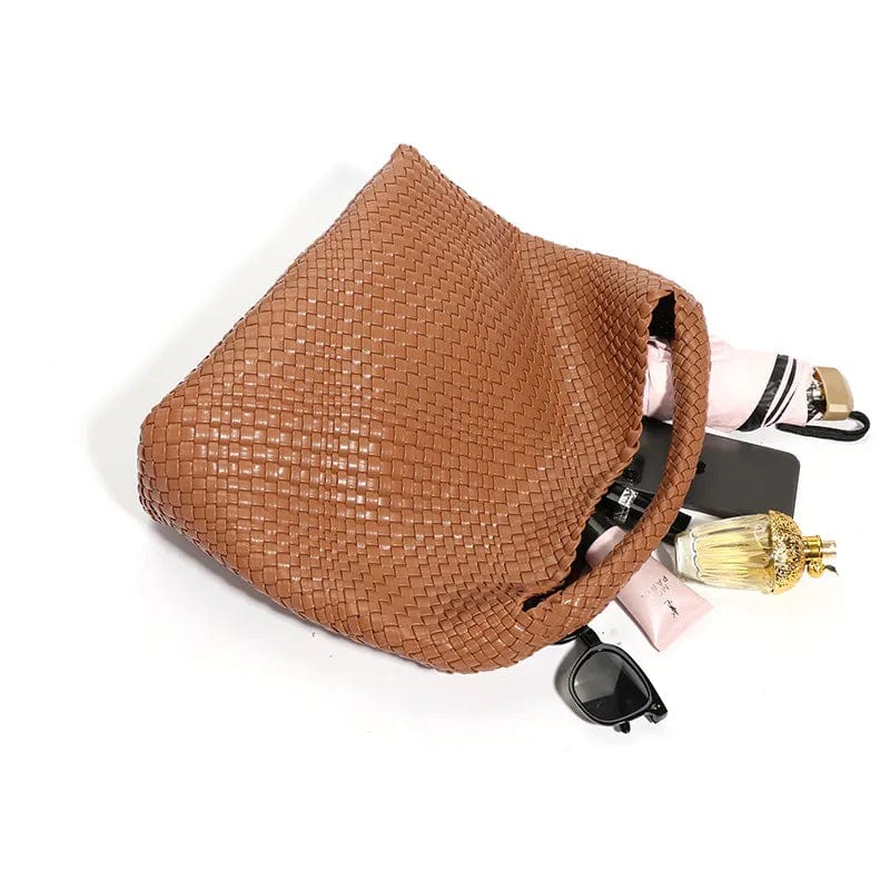 Sac Cabas Cuir Daniela, sac cuir cabas femme, sac tresse en cuir, sac tressé cuir, sac tressé cuir