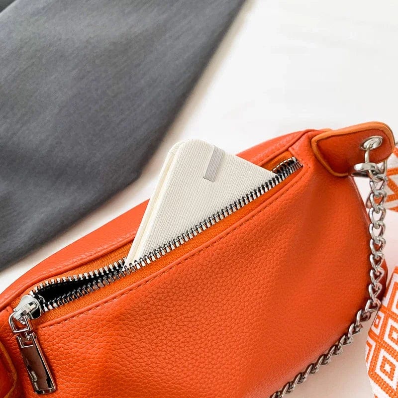 Sac Banane Orange Cuir | La Casa du Cuir Sacs banane