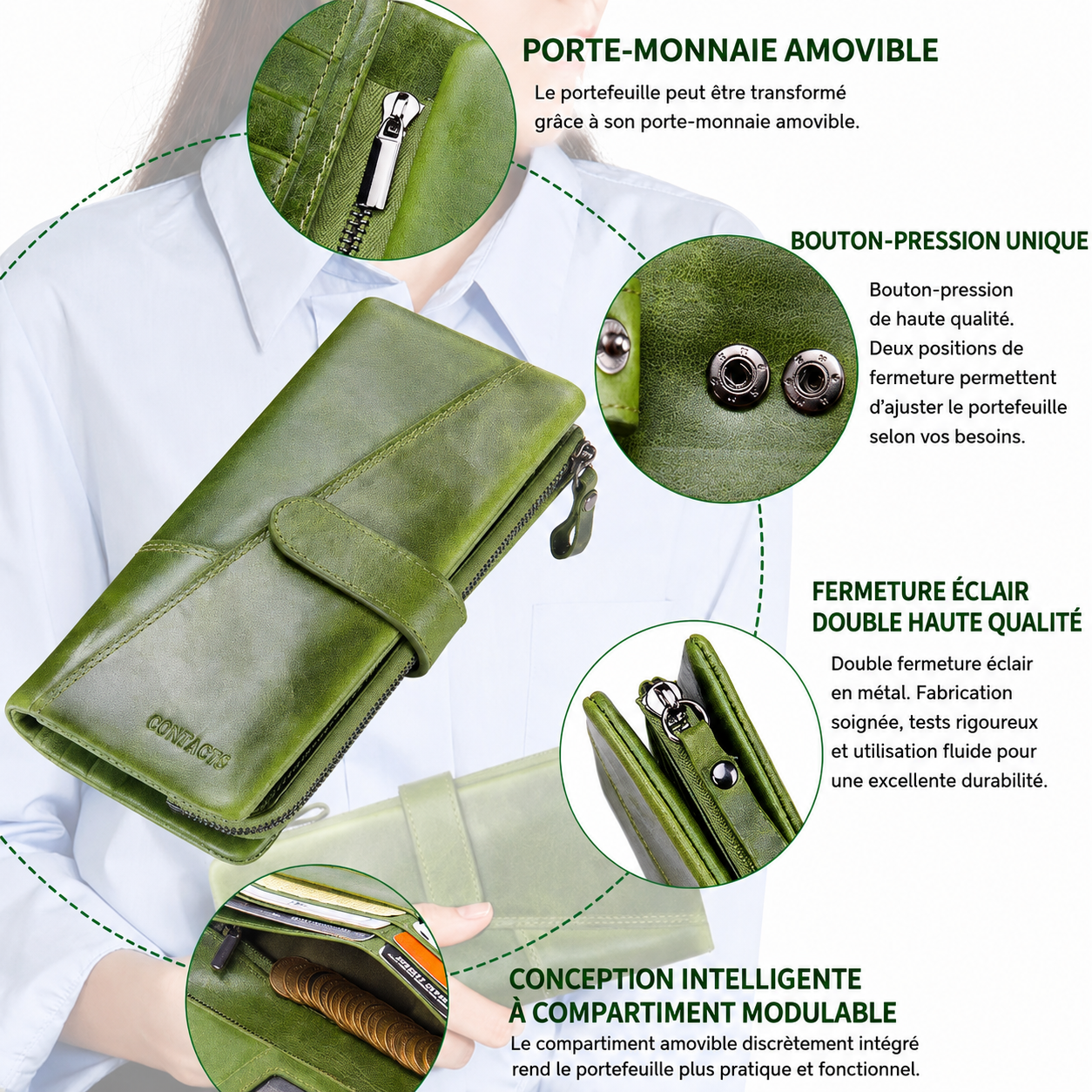 Porte Carte Zippé Femme|La Casa Du Cuir