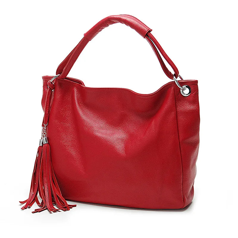 Sac Cuir Femme Cabas Rouge, sac cours cuir
