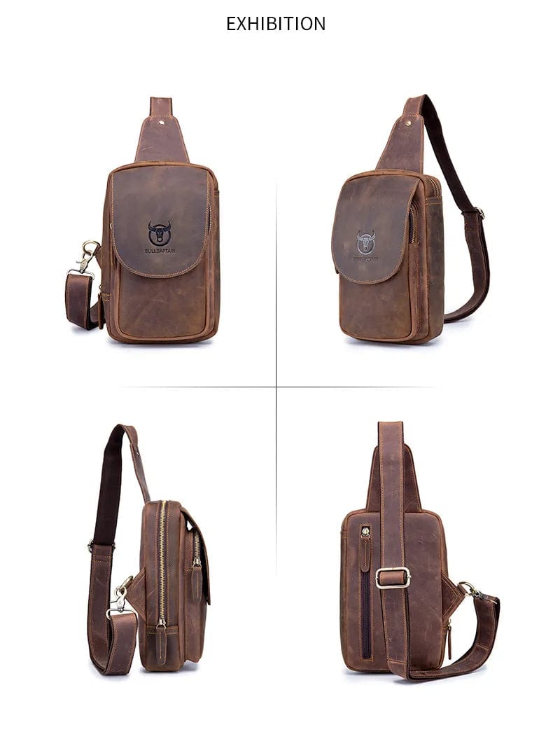 Sac Banane Cuir Homme Lorenzo | La Casa du Cuir Marron / Cuir Sacs banane
