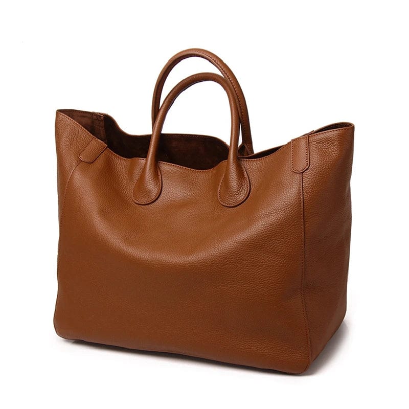 Sac Cabas Camel Cuir La Casa Du Cuir