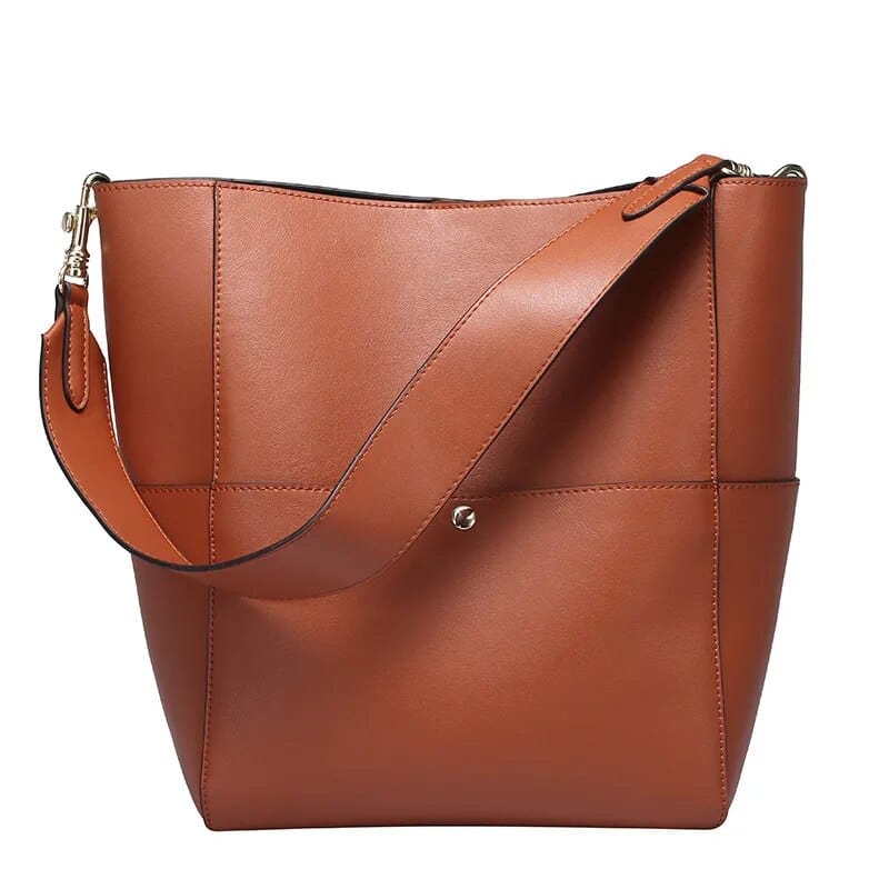 Sac Cabas Cuir Agatha – Marron Tendance et Souple Sac Cabas