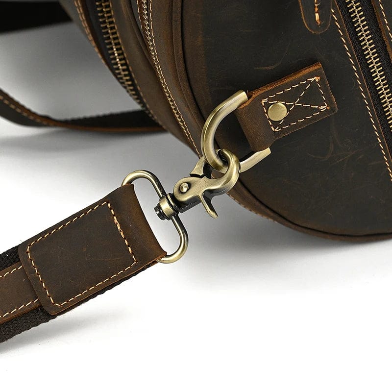 Sac en Cuir de Voyage pour Homme Edouard | La Casa du Cuir Marron Foncé / Cuir Véritable Sac de voyage