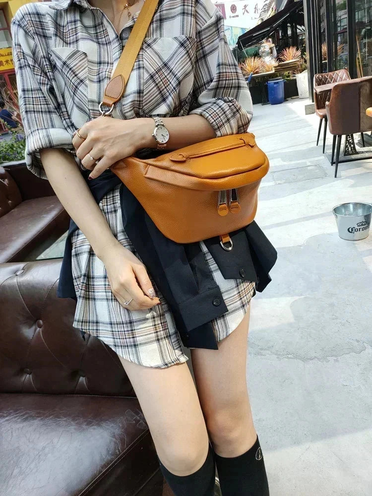 Grande Banane Femme Sac Cuir