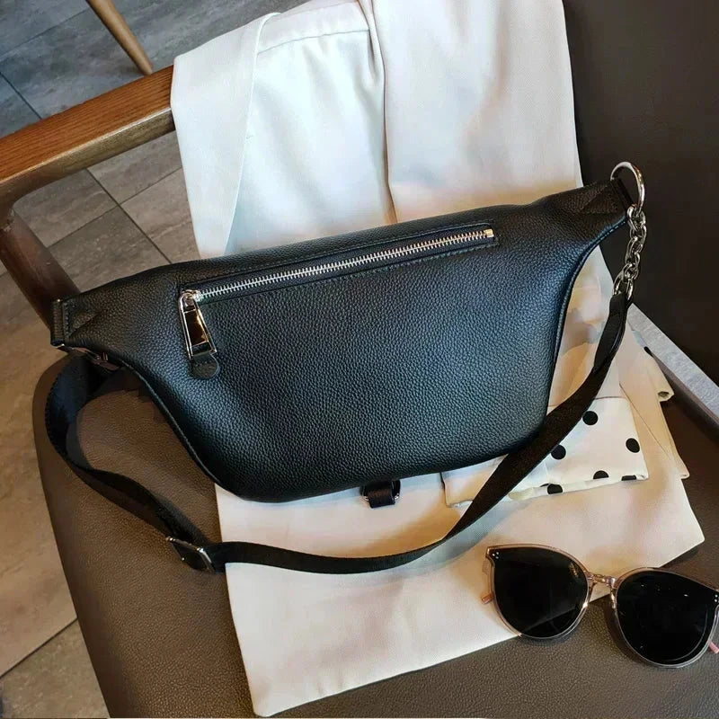 Grande Banane Femme Sac Cuir
