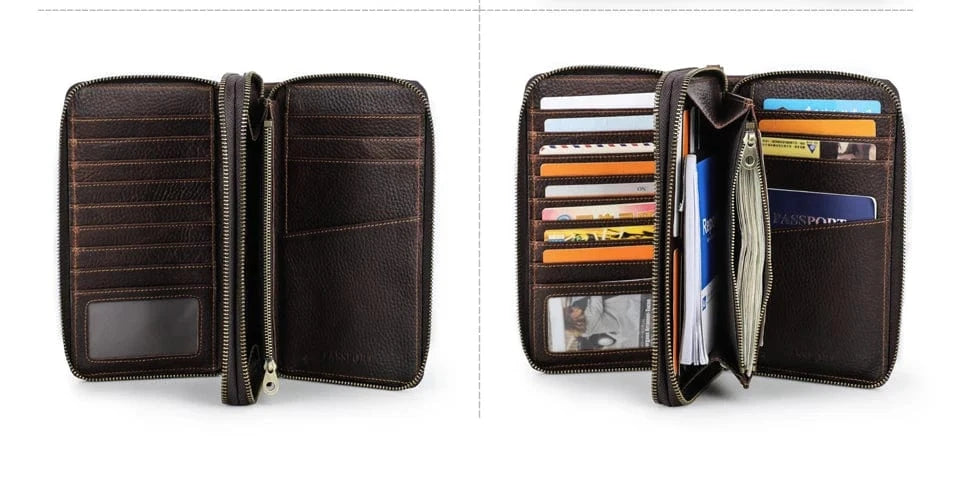 Portefeuille Homme Cuir 3 Volets|La Casa Du Cuir Café / Cuir