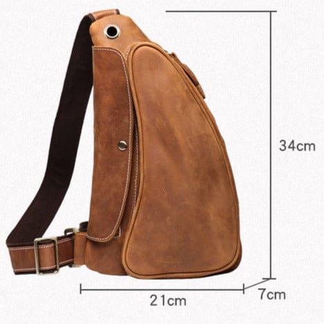 Sac Banane Cuir Homme Baptiste | La Casa du Cuir Café / Cuir / Homme Sacs banane