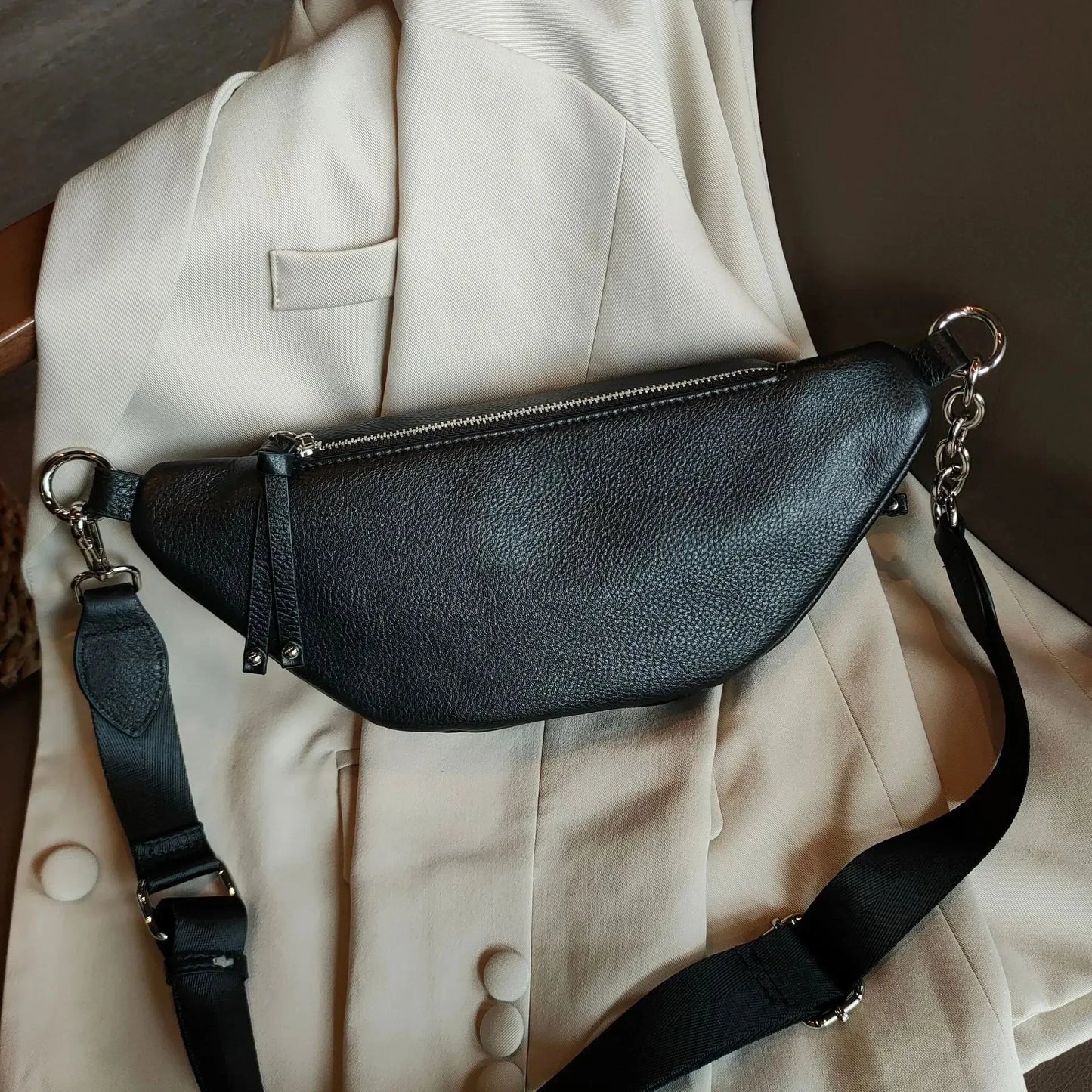 Sac Banane Femme Chic en Cuir Sac Cuir