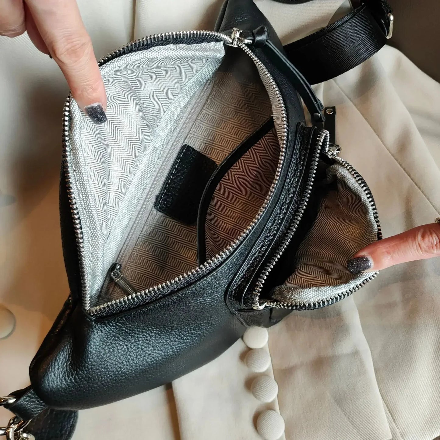 Sac Banane Femme Chic en Cuir Sac Cuir