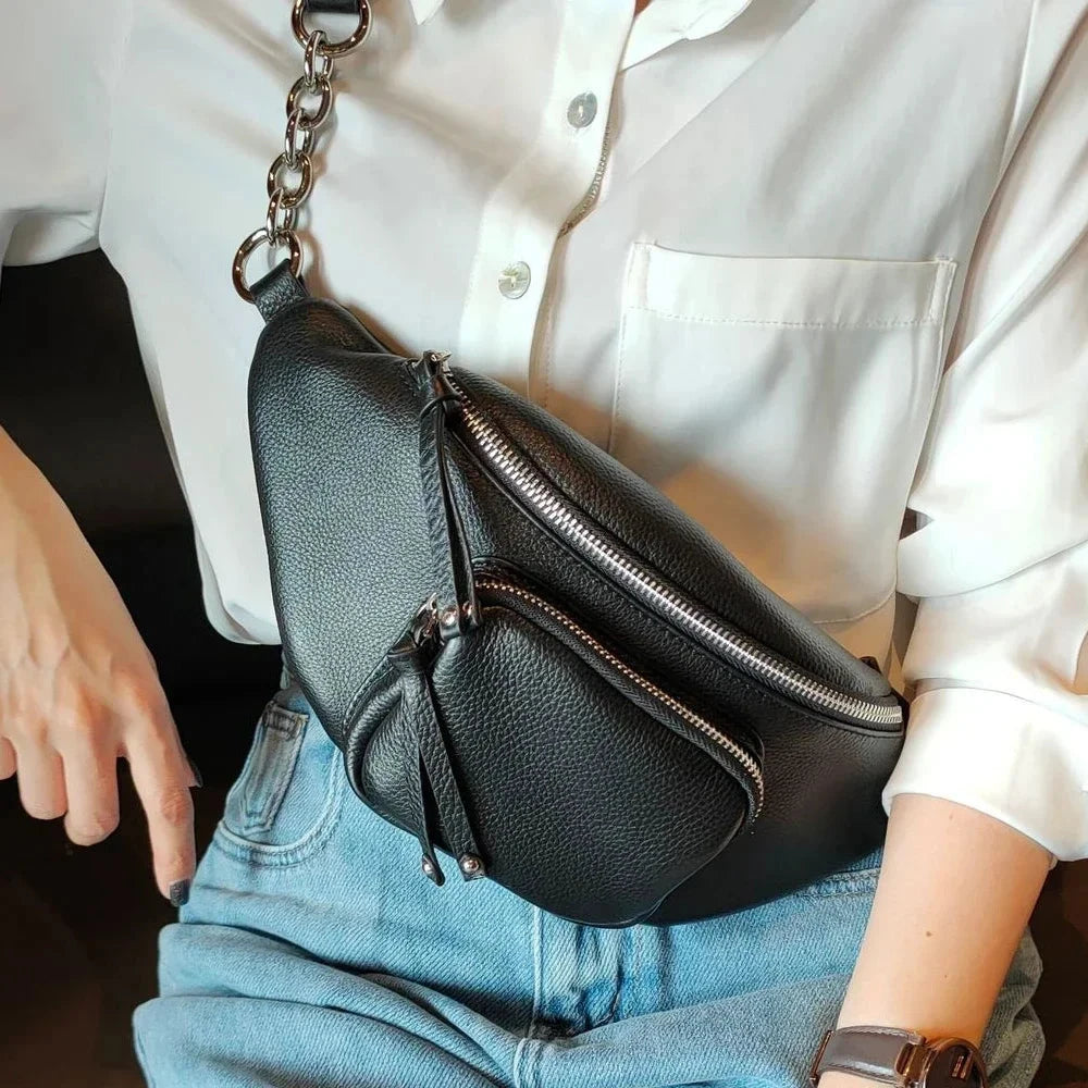 Sac Banane Femme Chic en Cuir Sac Cuir