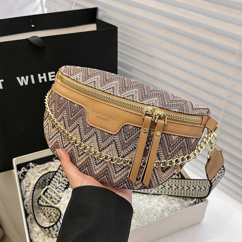 Sac Banane Femme Tissu Sac Cuir