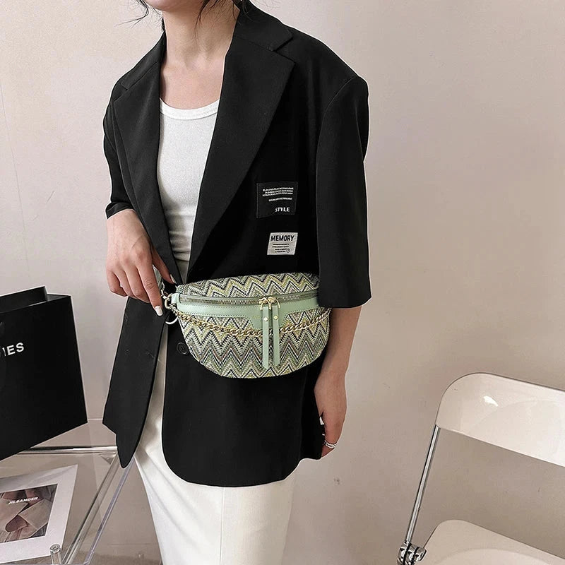 Sac Banane Femme Tissu Sac Cuir