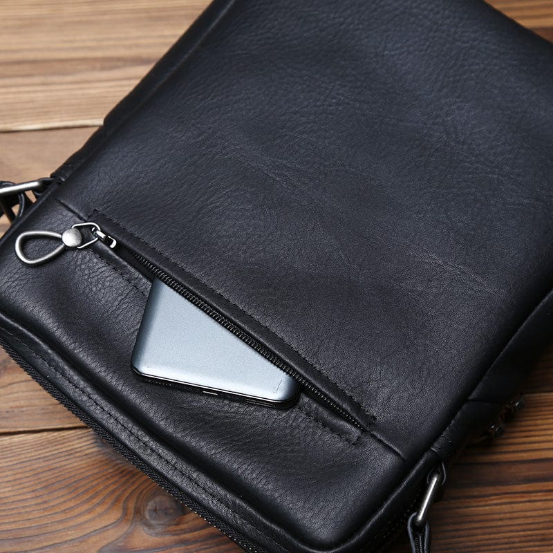 Sac Bandoulière Homme Cuir Aaron | La Casa du Cuir Noir / Cuir / Homme Sac bandoulière