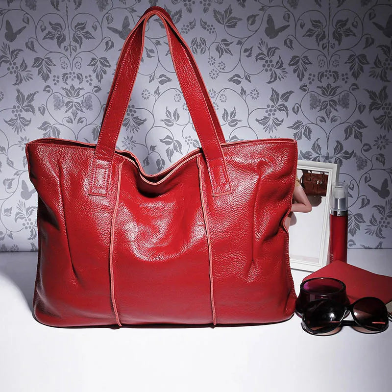 Sac Cabas Cuir Souple Femme – Grand Format et Couleurs Tendance Sac Cuir Femme