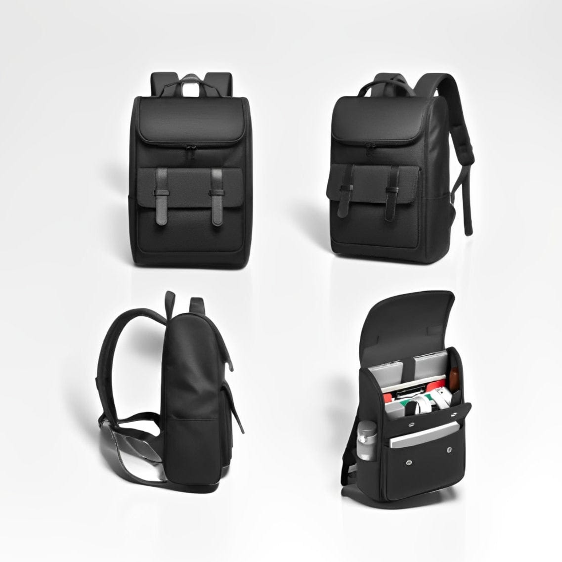 Sac Dos Collège Maxime | La Casa du Cuir Noir / 29x43x18cm