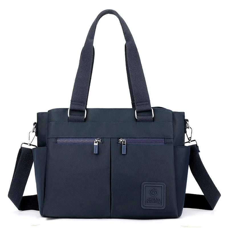 Sac Étudiante Hana – Sac Japonais Lycée Multipoches Bleu Foncé / Nylon Sac Cabas