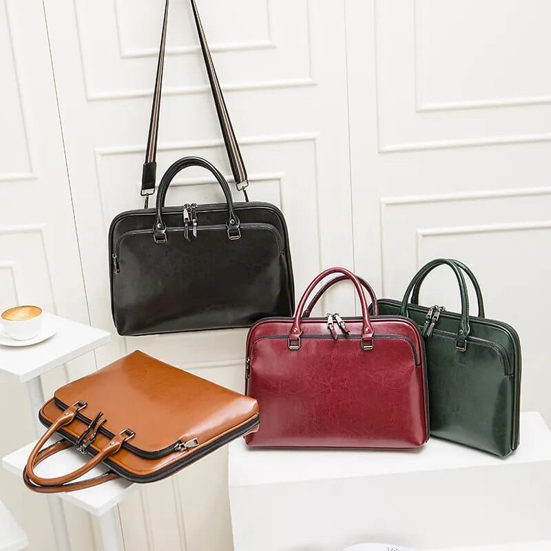 Sac Ordinateur Cuir femme Zélie – Élégant, 14” & Original Sac Ordinateur