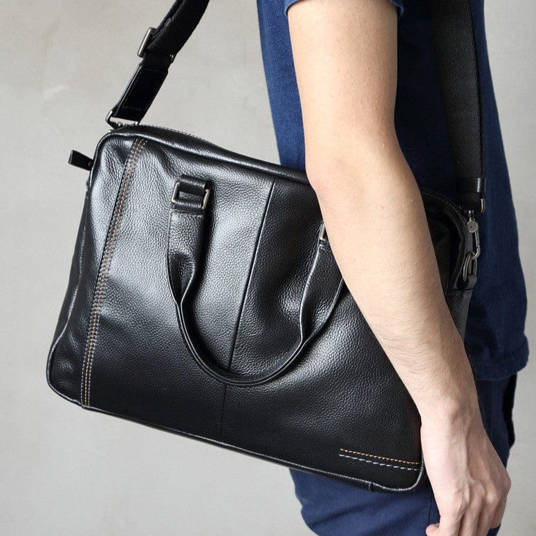 Sac Ordinateur Homme Cuir Noam | La Casa du Cuir Noir / Cuir / Homme Sac Ordinateur