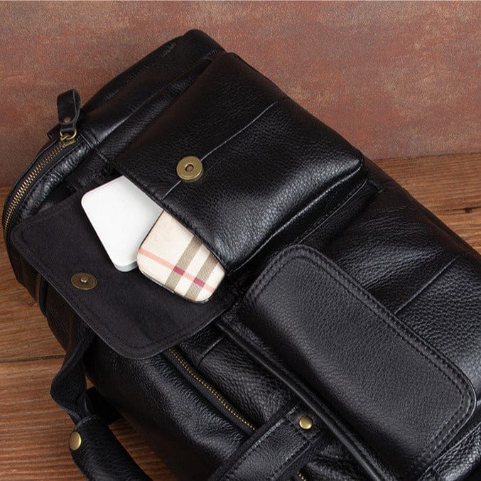 Sac de Sport Cuir Homme Léandre | Multi-Poches Premium Sac de voyage