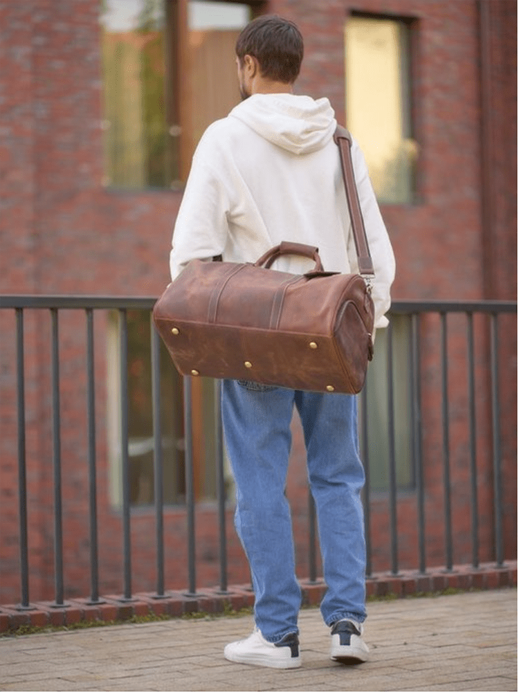 Sac de Voyage Homme Cuir Vintage Lenny | Escapade Élégante Sac de voyage