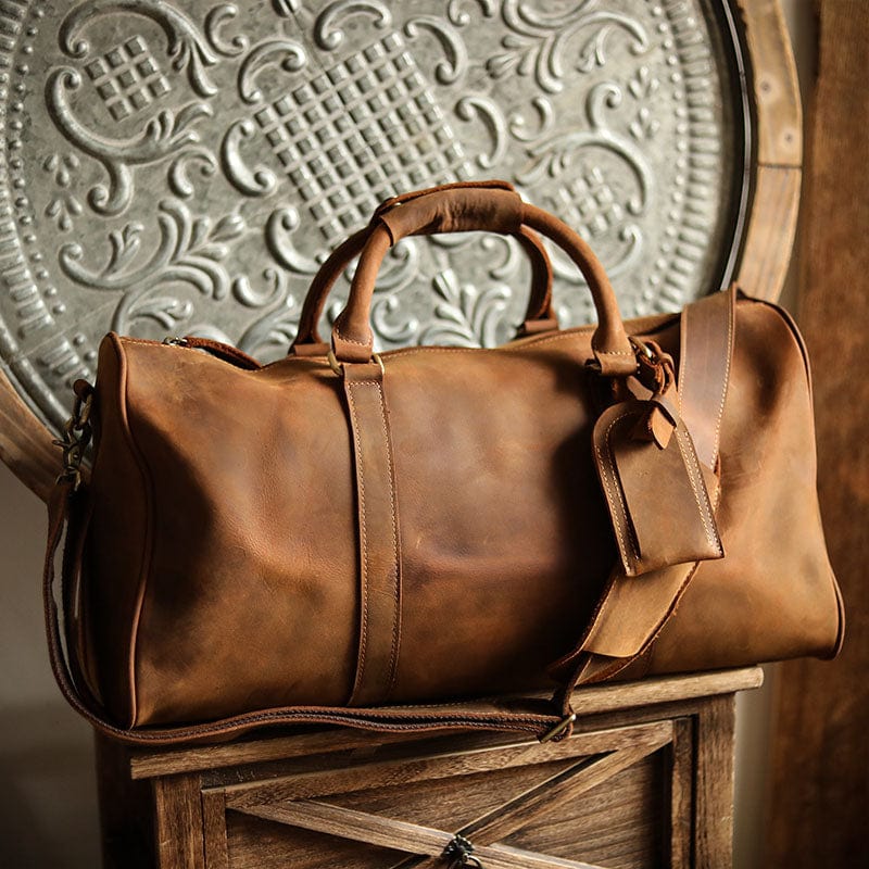 Sac Voyage Homme Cuir Kaïs, sac week end pour homme,
sac en cuir de voyage pour homme