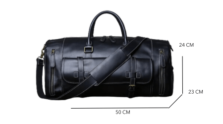 Sac de Voyage Luxe Homme | La Casa du Cuir Noir / Cuir / 50 CM Sac de voyage