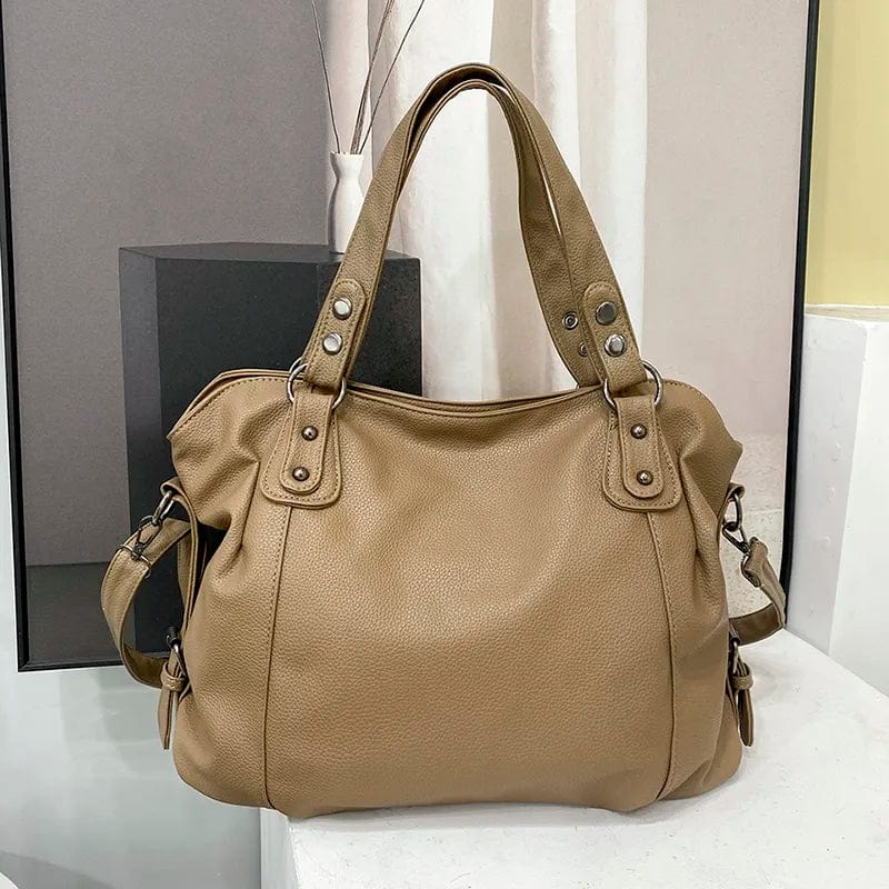 Sac Cabas Cuir Isa - ideal pour lyceenne, sac cabas noire femme, sac cabas pour le lycée