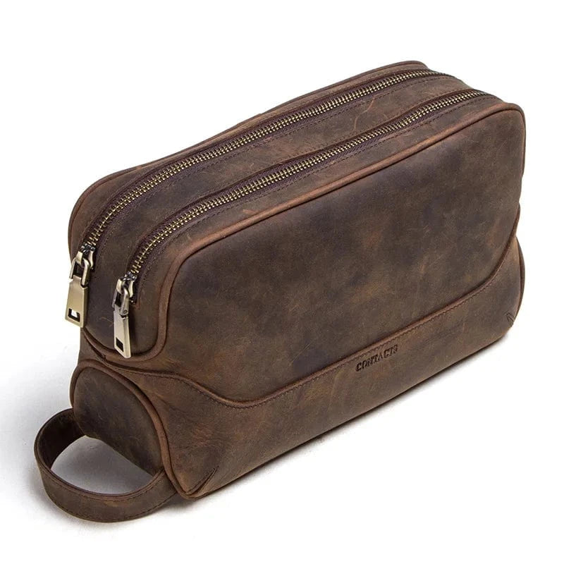Trousse de Toilette Homme Originale|La Casa Du Cuir Café / Cuir Véritable