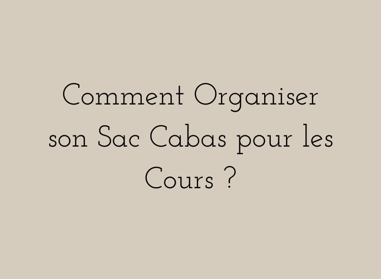 Sac cabas de cours organisé avec ordinateur, cahiers, trousse, gourde et accessoires