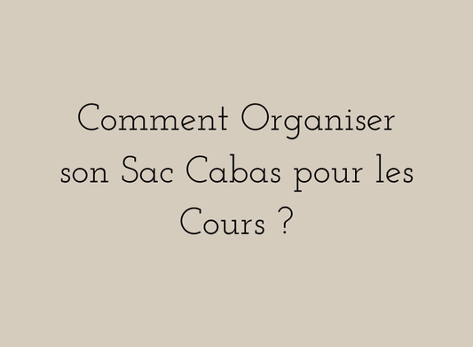 Sac cabas de cours organisé avec ordinateur, cahiers, trousse, gourde et accessoires
