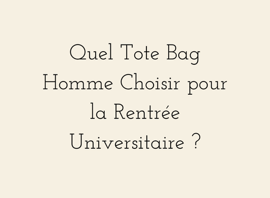 Tote bag homme pour la rentrée universitaire – style étudiant moderne, ordinateur portable et mobilité urbaine.
