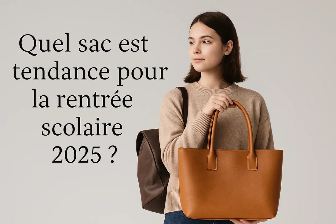 Quel sac est tendance pour la rentrée scolaire 2025 - jeune femme avec sac cabas en cuir
