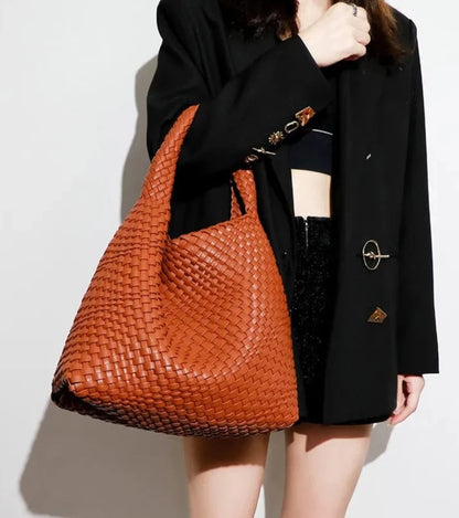 Sac Cabas Tressé en Cuir Vegan – Modèle Daniela Sac Cabas