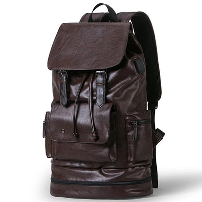 Sac à Dos Cuir Homme Manuel | La Casa du Cuir Café / Cuir PU Sacs à dos