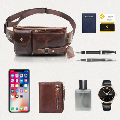 Sac Banane Cuir Homme Aurelio | La Casa du Cuir Sacs banane