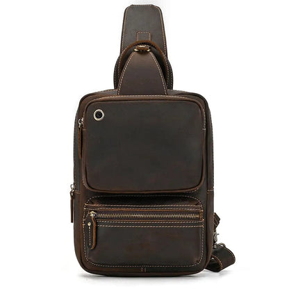 Sac Banane Cuir Homme Rolando | La Casa du Cuir Café / Cuir Sacs banane