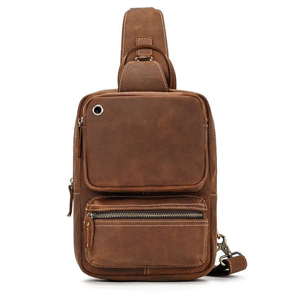 Sac Banane Cuir Homme Rolando | La Casa du Cuir Marron / Cuir Sacs banane
