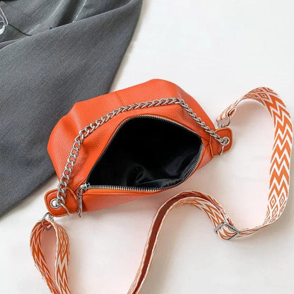 Sac Banane Orange Cuir