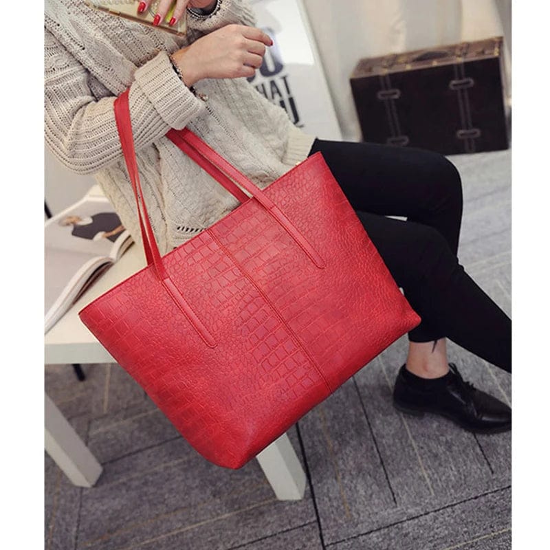 sac cabas femme pas cher, sac cabas rouge