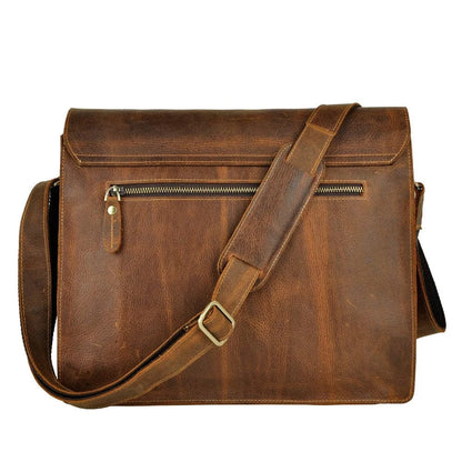 Sac en Bandoulière en Cuir pour Homme | La Casa du Cuir Café / Cuir Véritable