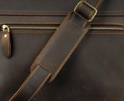 Sac en Bandoulière en Cuir pour Homme | La Casa du Cuir Café / Cuir Véritable