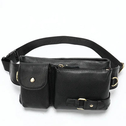 Sac Banane Cuir Homme Aurelio | La Casa du Cuir Noir / Cuir PU Sacs banane