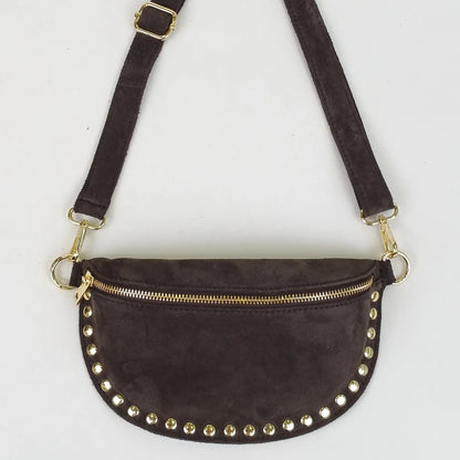 Sac Banane Femme en Daim Clouté | Romane Café / Daim
