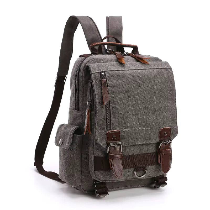 Sac à Dos Morgan | La Casa du Cuir Gris / Toile + Cuir PU sac à dos