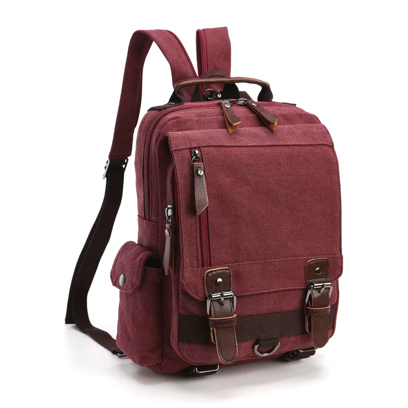 Sac à Dos Morgan | La Casa du Cuir Rouge / Toile + Cuir PU sac à dos