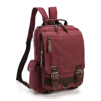 Sac à Dos Morgan | La Casa du Cuir Rouge / Toile + Cuir PU sac à dos