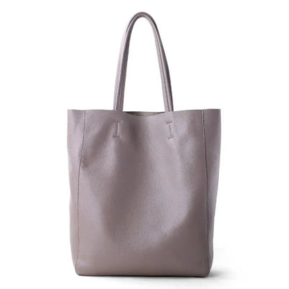 Sac Tote Bag Cuir Nubia – Élégant, souple et pratique Gris / Cuir Sac Cabas