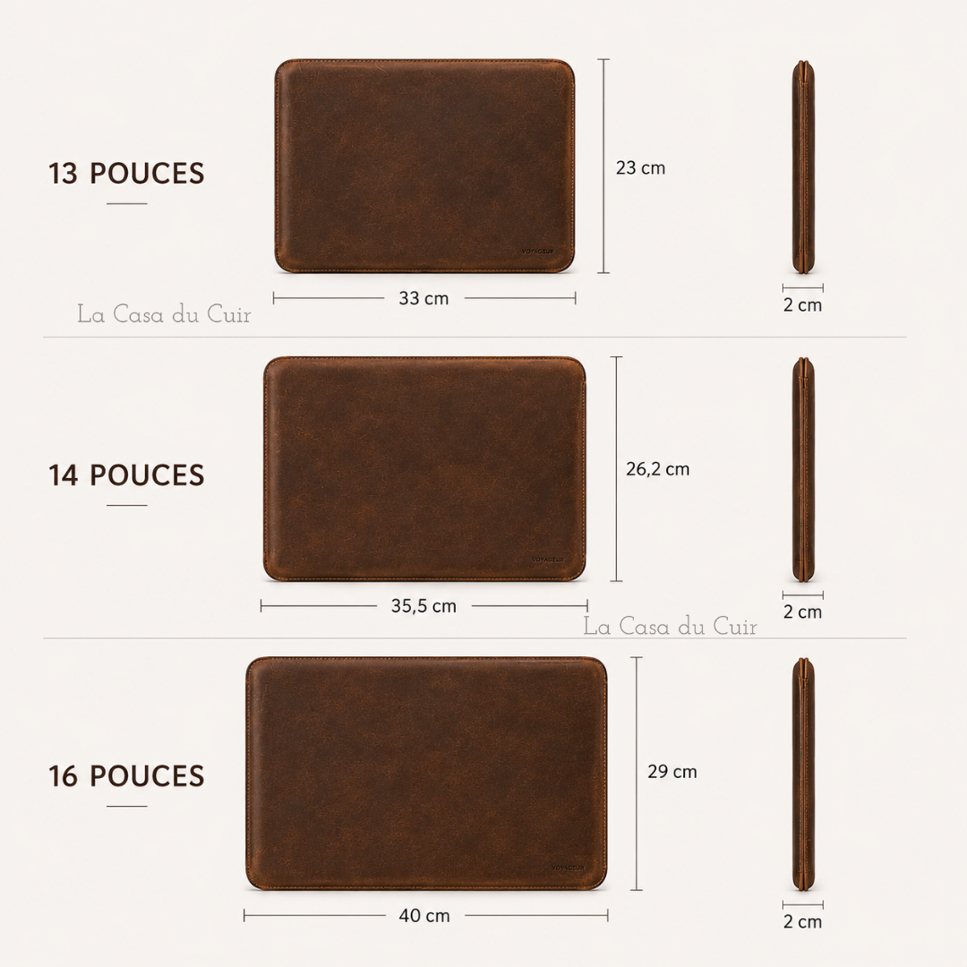 Housse Ordinateur Cuir Véritable Crazy Horse – Julien