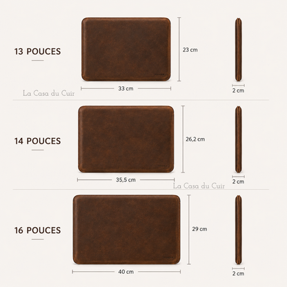 Housse Ordinateur Cuir Véritable Crazy Horse – Julien